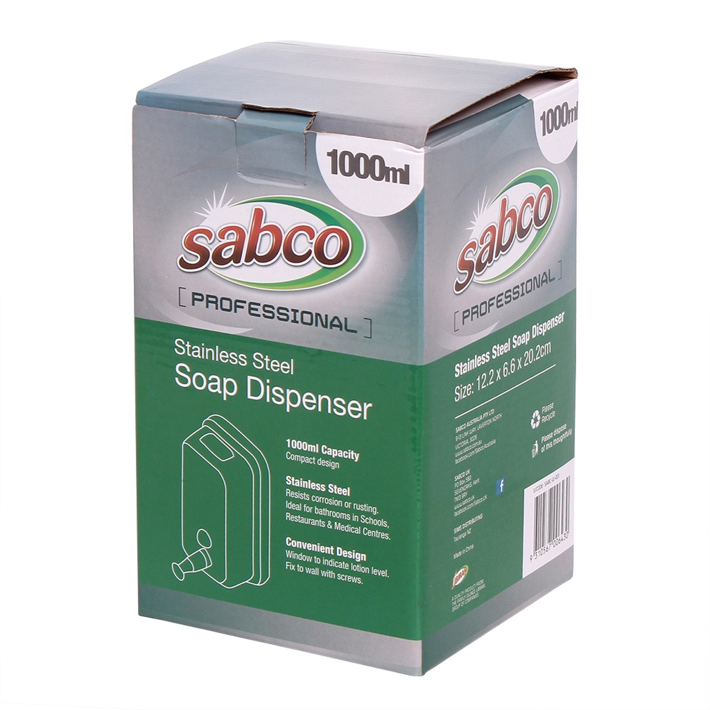 SABCO - SOAP &amp; LOTION DISPENSER STAINLESS STEEL