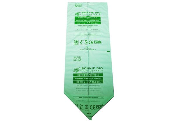 CLEANSTAR - BONNIE BIO 120-140L COMPOSTABLE GARBAGE &amp; WHEELIE BIN BAGS – ROLL OF 10
