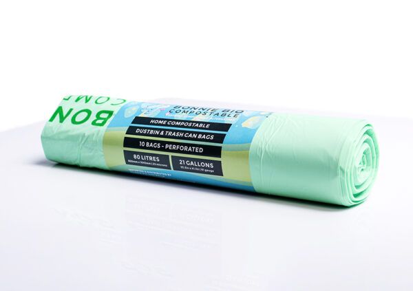 CLEANSTAR - BONNIE BIO 80L COMPOSTABLE GARBAGE BAGS – ROLL OF 10