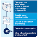 TORK-COUNTERTOP MULTIFOLD HAND TOWEL DISPENSER WHITE H2