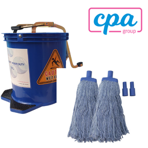 [CPAMB2MHG] CPA - 16L MOP BUCKET &amp; 2 MOP HEADS (GREEN)