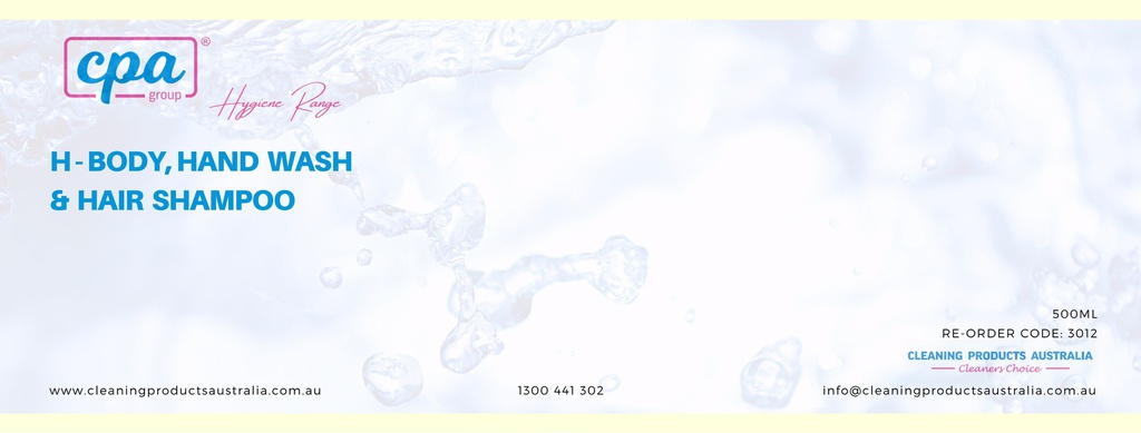 H - BODY, HAND WASH &amp; HAIR SHAMPOO 500ML