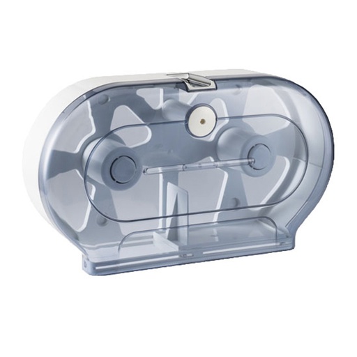 DOUBLE JUMBO TOILET TISSUE DISPENSER WITH UNIVERSAL KEY BIOD595