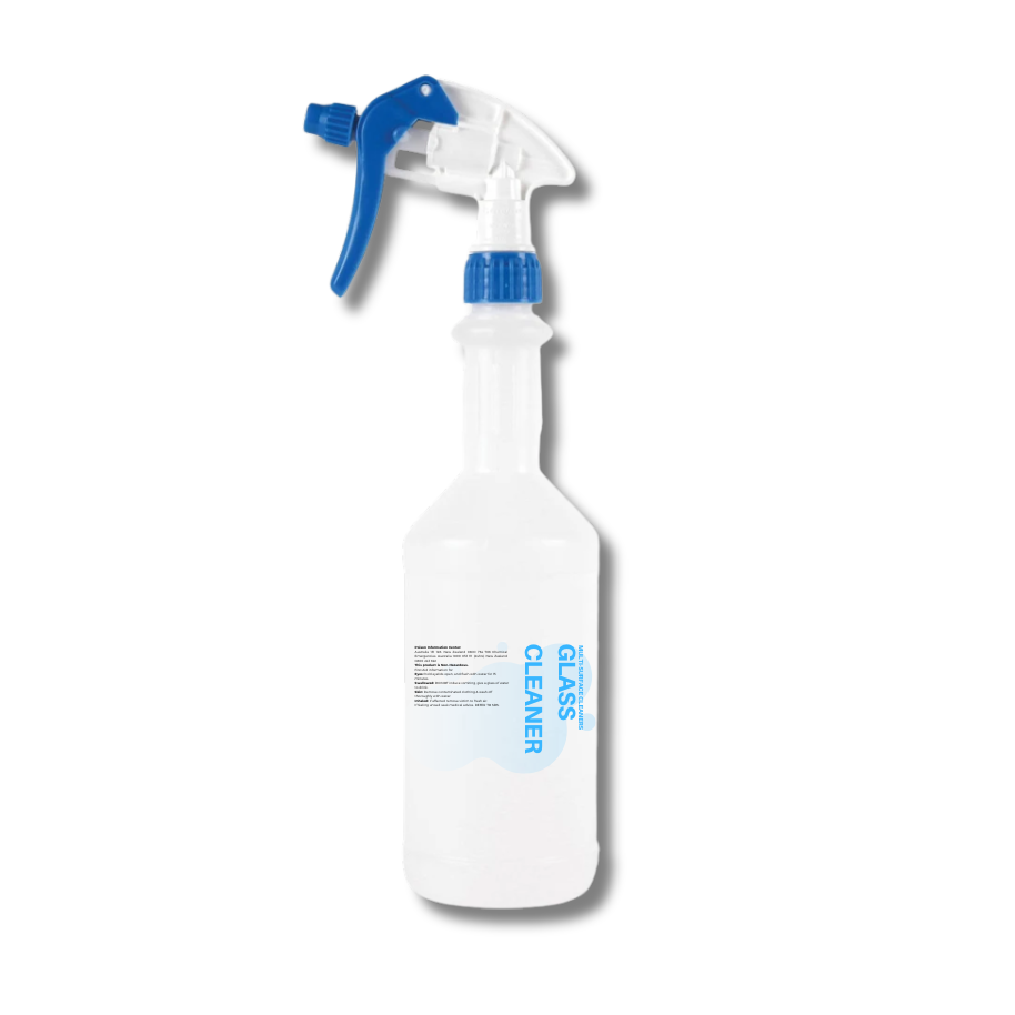 750ML LABELED GLASS CLEANER SPRAY BOTTLE WITH TRIGGER