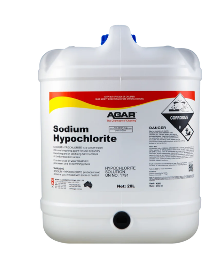 [SOD20] AGAR - SODIUM HYPOCHLORITE 20L