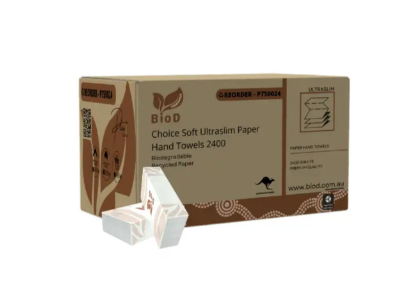 [P750024] (INDIGENOUS OWNED) BIOD - CHOICE SOFT ULTRASLIM PAPER HAND TOWEL 150X16 - 2400