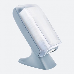 [D900] TRANSPARENT FREE STANDING NAPKIN DISPENSER W/ TOP BLUE BASE