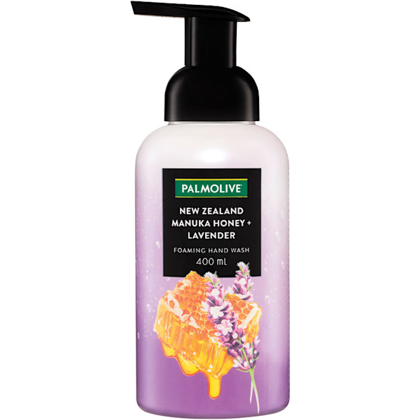 PALMOLIVE FOAMING HAND WASH SOAP NEW ZEALAND MANUKA HONEY + LAVENDER 400ML