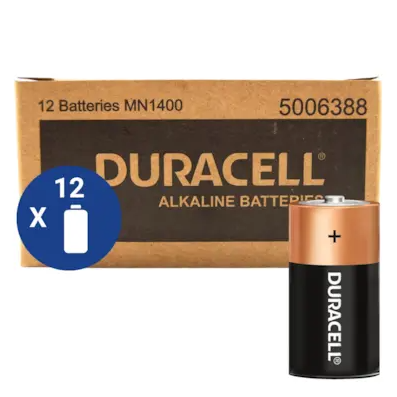DURACELL BATTERY C CELL STANDARD PACK 12
